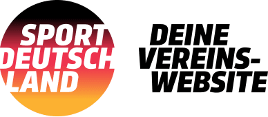 Logo von Sport Deutschland mit einem Farbverlauf von Schwarz zu Gelb und Rot im Hintergrund.